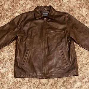 Cherokee leather jacket dark brown size M